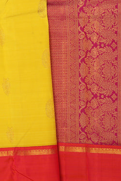 Image of Arani Silk Yellow Saree