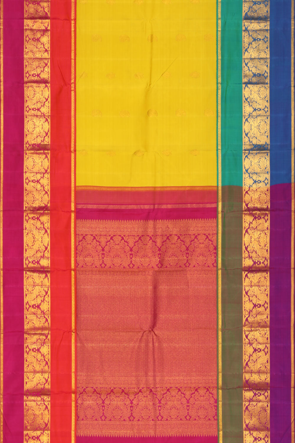 Arani Silk Yellow Saree