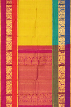 Image of Arani Silk Yellow Saree