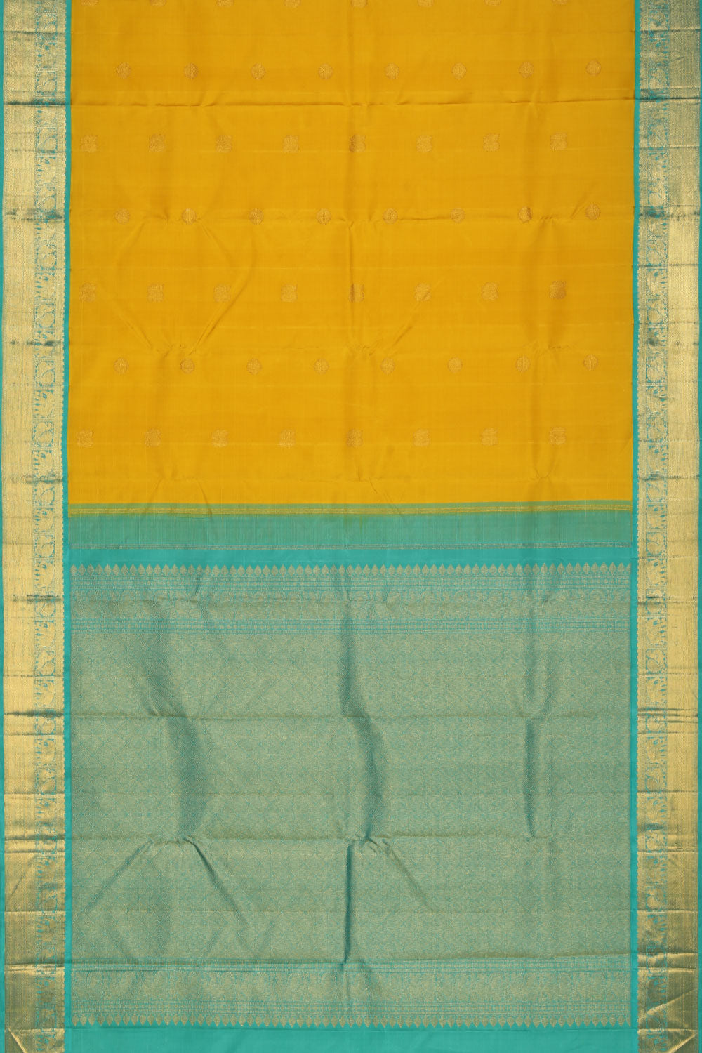 Collection of Arani Silk Yellow Saree in a gallery layout