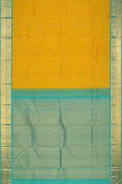 Collection of Arani Silk Yellow Saree in a gallery layout