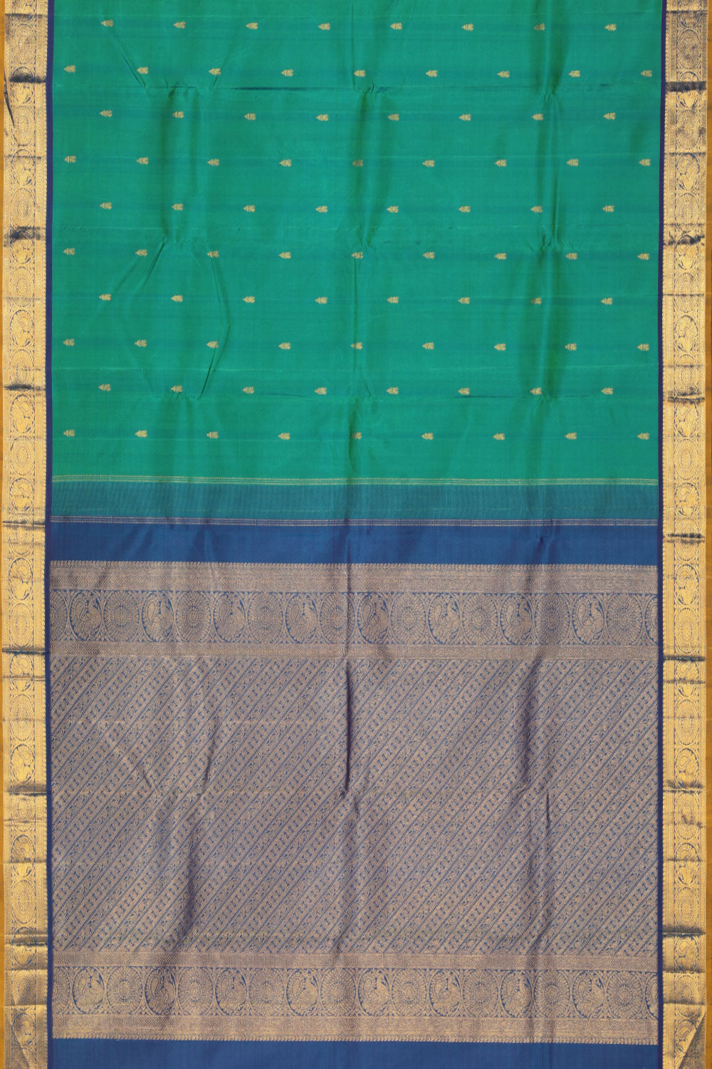 Arani Silk Emerald Green Saree