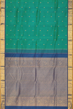 Image of Arani Silk Emerald Green Saree