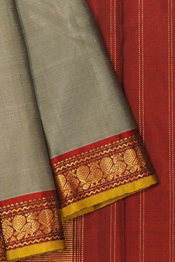 Image of Arani Silk Grey Saree