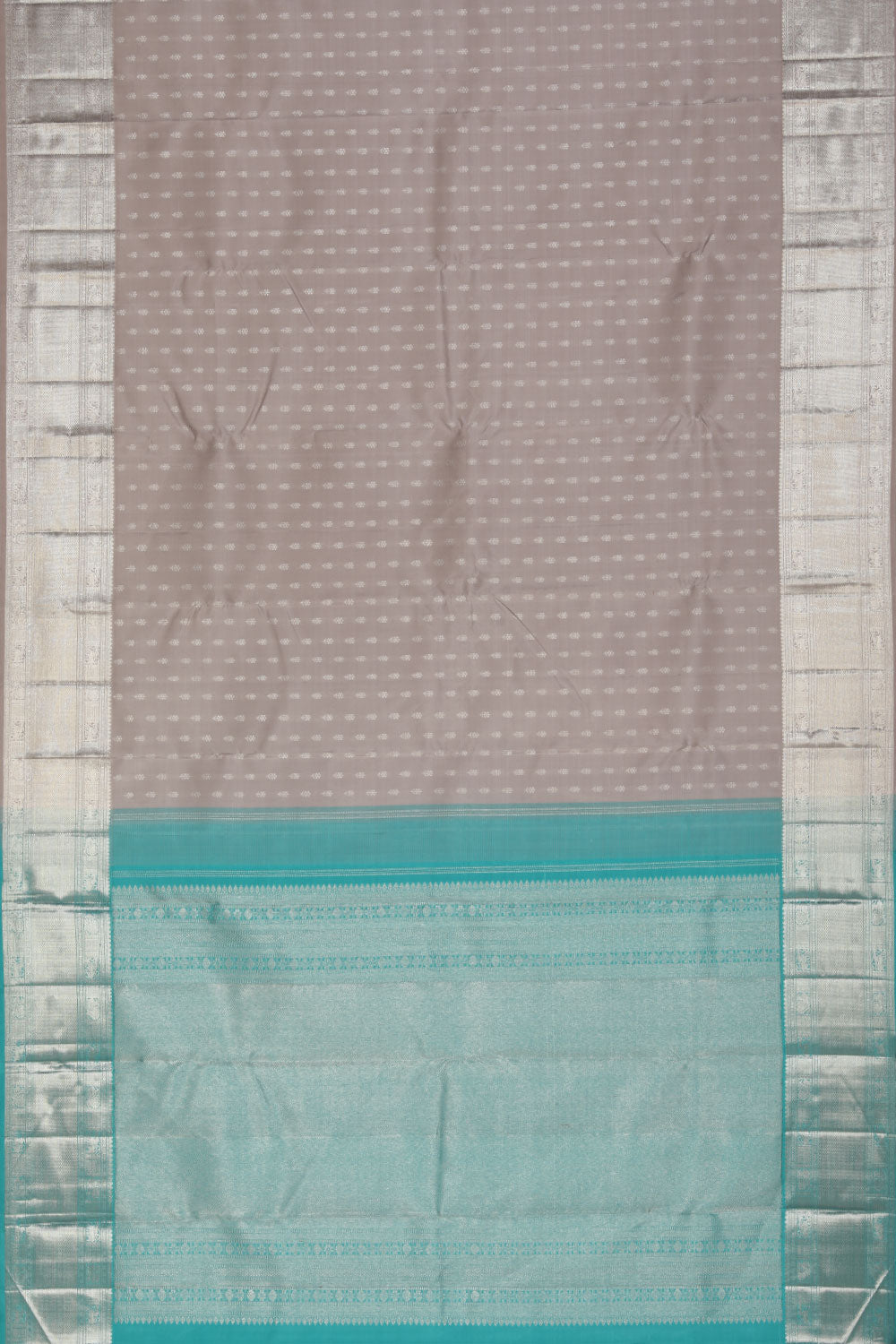 Collection of Arani Silk Grey Saree in a gallery layout