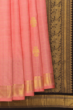 Collection of Arani Silk Peach Saree in a gallery layout