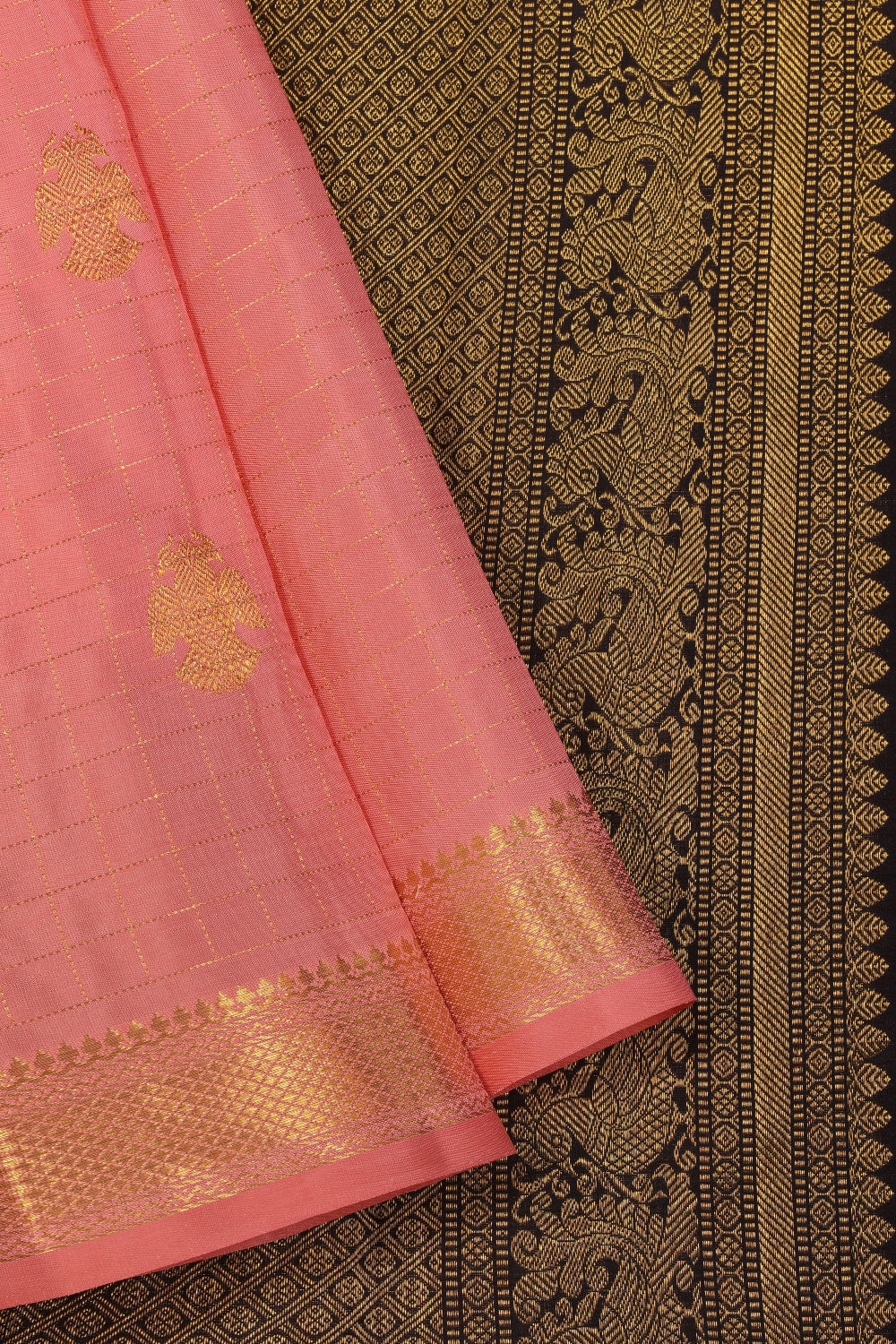 Image of Arani Silk Peach Saree