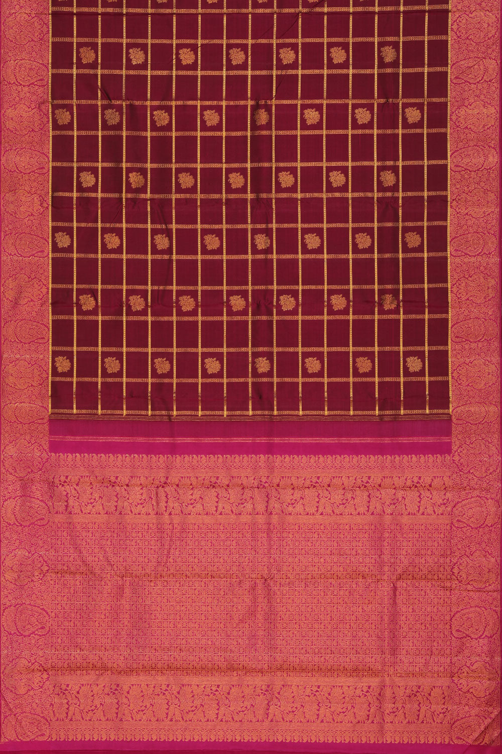 Image of Arani Silk Plum Pink Saree