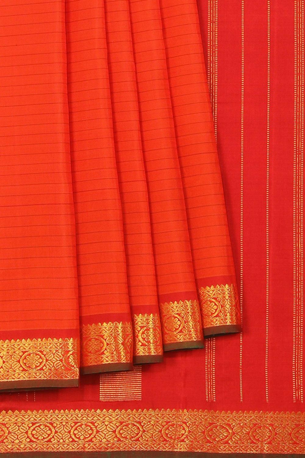 Collection of Kanchipuram Silk Red Saree in a gallery layout