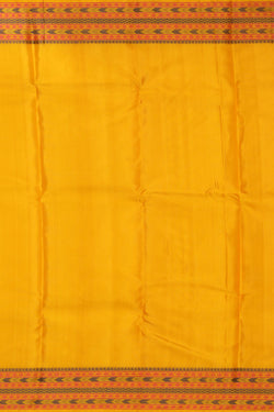 Image of Kanchipuram Silk Yellow Saree