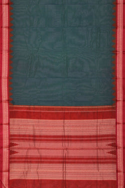 Collection of Kanchipuram Cotton Teal Blue Saree in a gallery layout