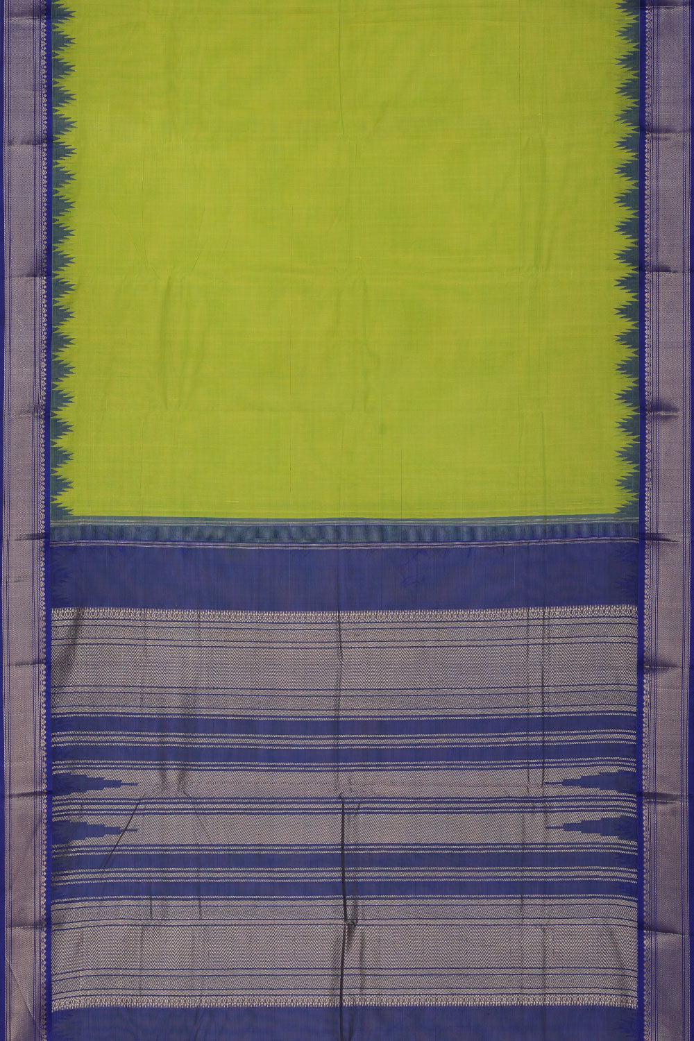 Collection of Kanchipuram Cotton Green Saree in a gallery layout