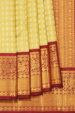 Collection of Kanchipuram Silk Pista Green Saree in a gallery layout