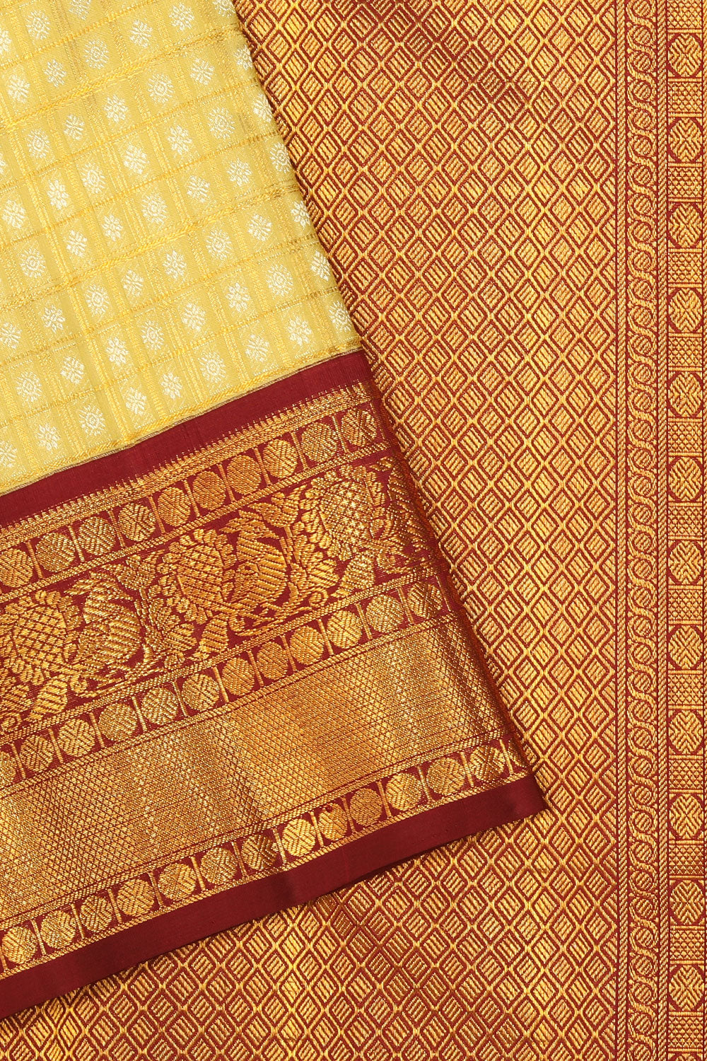 Image of Kanchipuram Silk Pista Green Saree