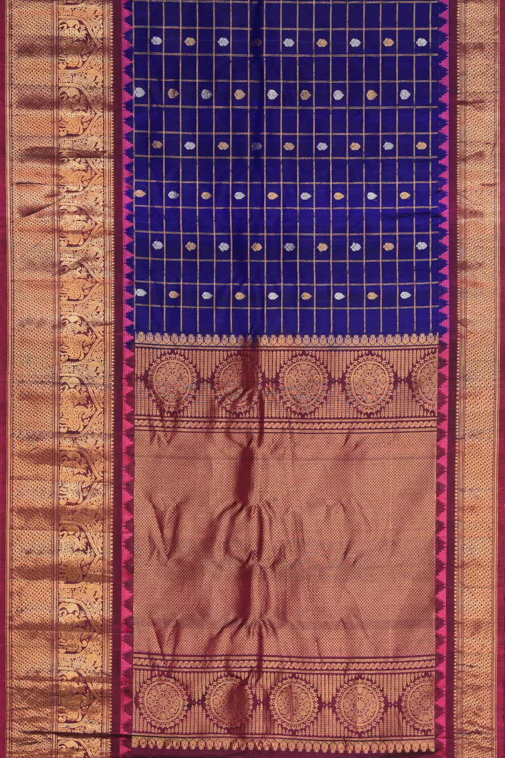 Gadwal Silk Purple Saree