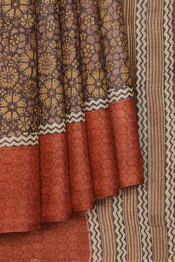 Collection of Very Pretty Brown Saree in a gallery layout