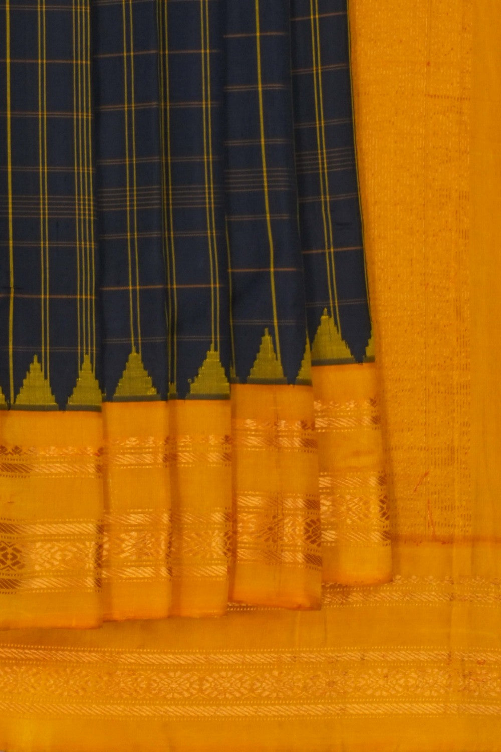 Image of Gadwal Silk Black Saree