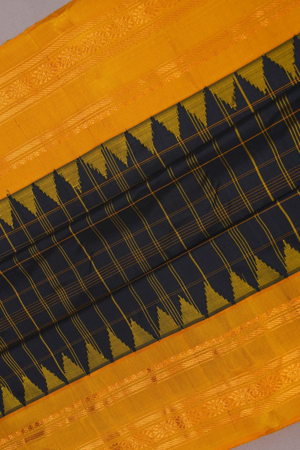 Image of Gadwal Silk Black Saree