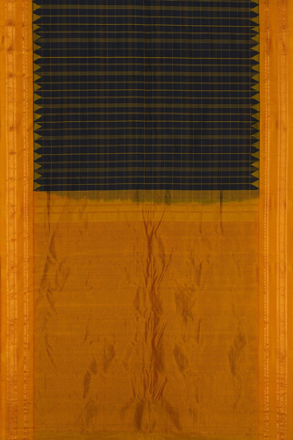 Image of Gadwal Silk Black Saree