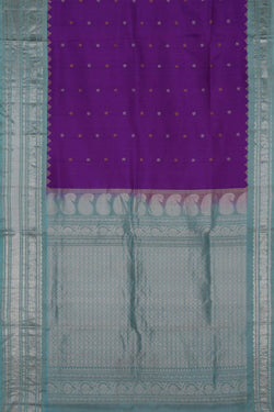 Image of Gadwal Silk Purple Saree