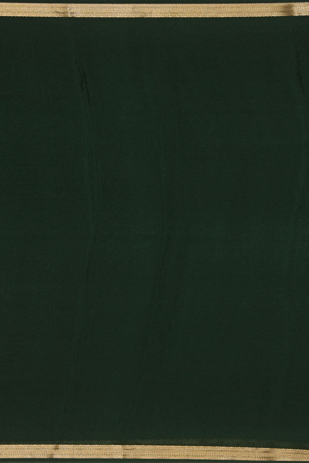 Image of Crepe Silk Bottle Green Embroidered Saree