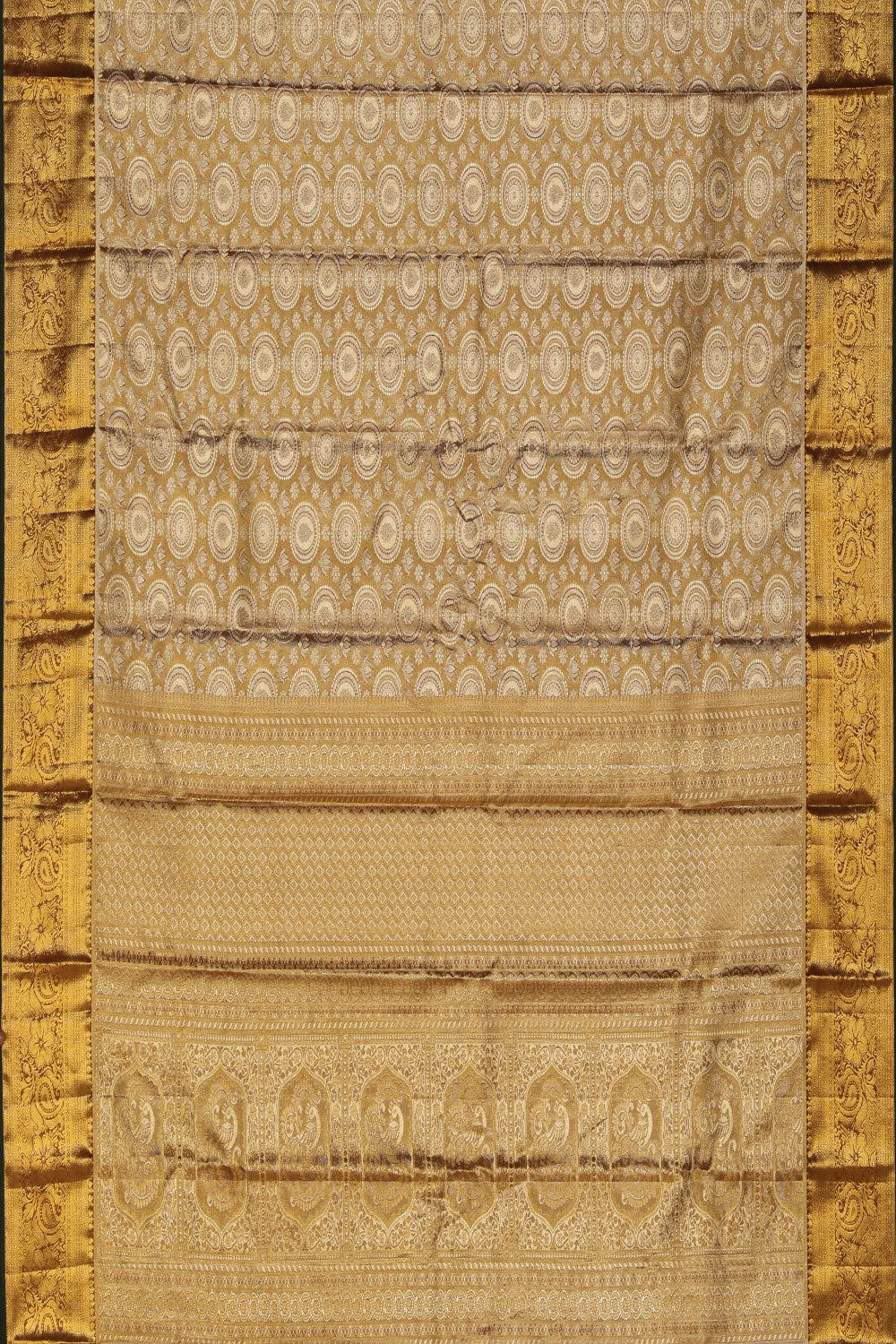 Kanchipattu Tissue Brocade Gold/Brown Saree