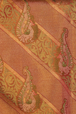 Image of Kanchipattu Tissue Brocade Gold Pink Saree