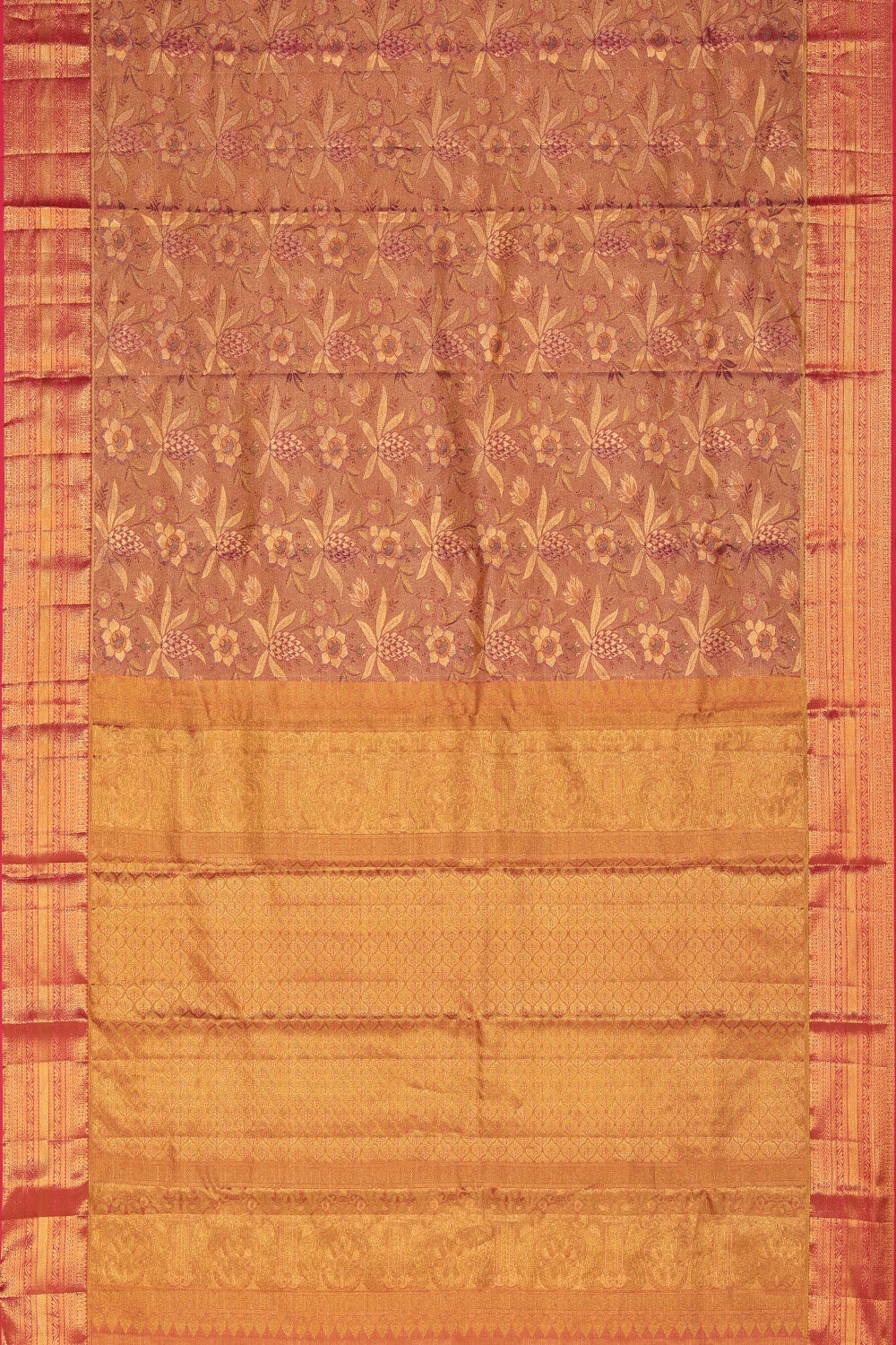 Kanchipattu Tissue Brocade Lotus Pink Saree