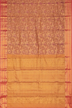 Image of Kanchipattu Tissue Brocade Lotus Pink Saree