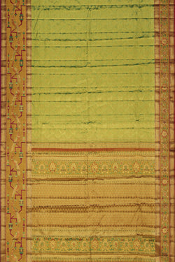 Image of Kanchipattu Tissue Brocade Green Saree