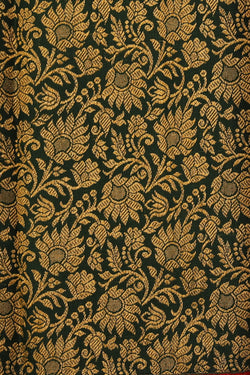 Image of Kanchipattu Brocade Bottle Green Saree