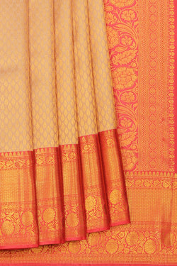 Image of Kanchipattu Brocade Beige Saree