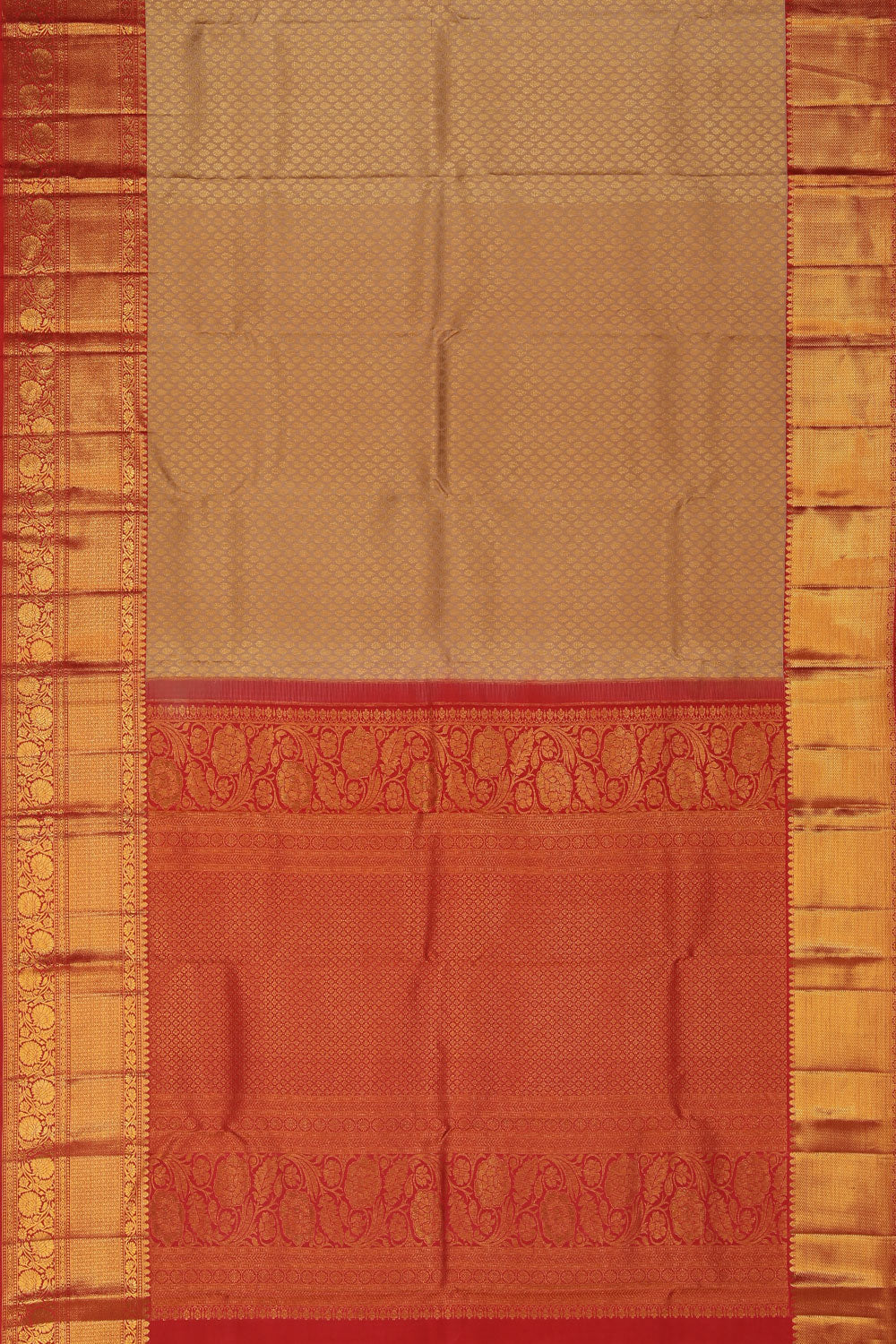 Kanchipattu Brocade Beige Saree