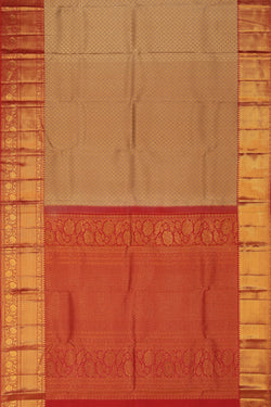 Image of Kanchipattu Brocade Beige Saree