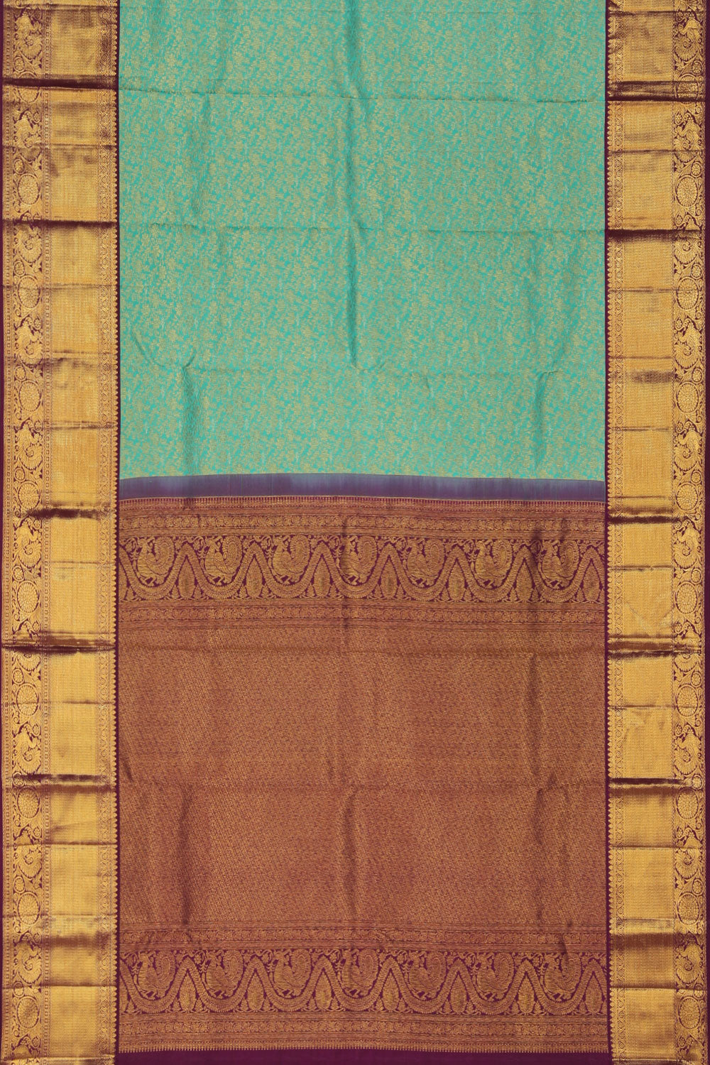 Kanchipattu Brocade Sea Green Saree