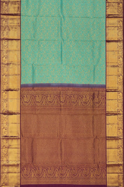 Image of Kanchipattu Brocade Sea Green Saree