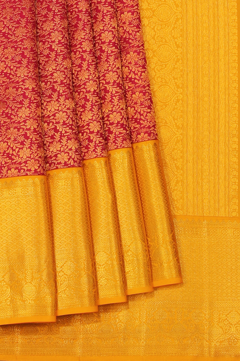 Kanchipattu Brocade Magenta Pink Saree