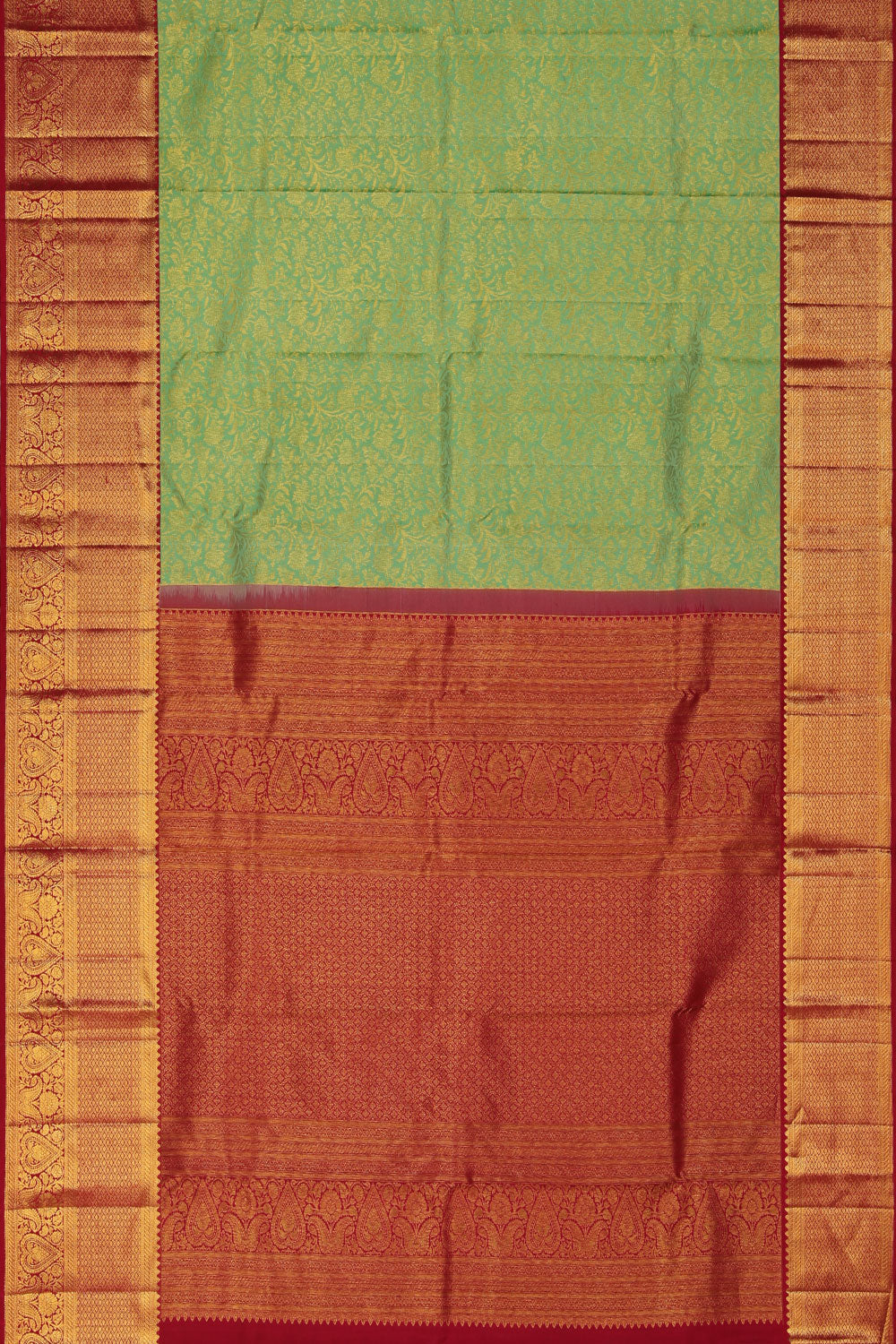 Kanchipattu Brocade Sea Green Saree