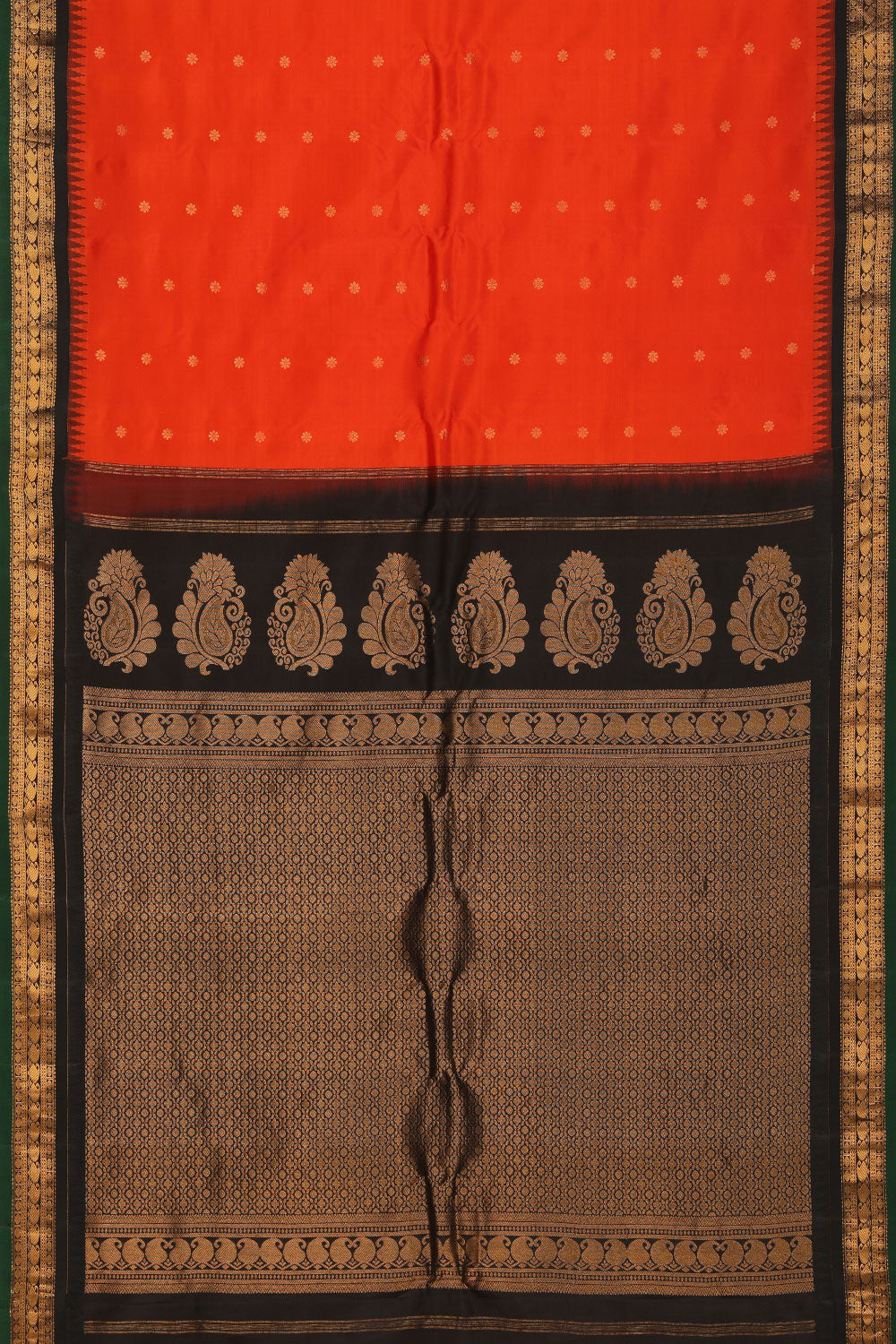 Gadwal Orange Saree