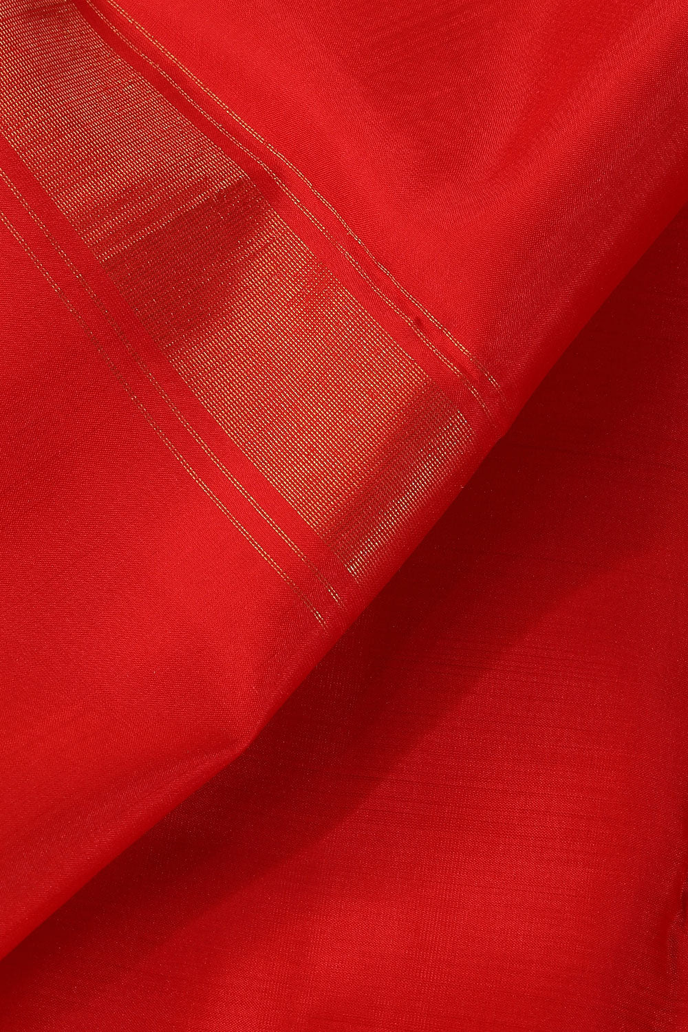 Kanchi Silk Coral-Red Traditional Dhoti With Kanduva (8 X 4)