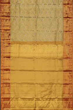 Collection of Kanchipattu Tissue Brocade Gold Saree in a gallery layout