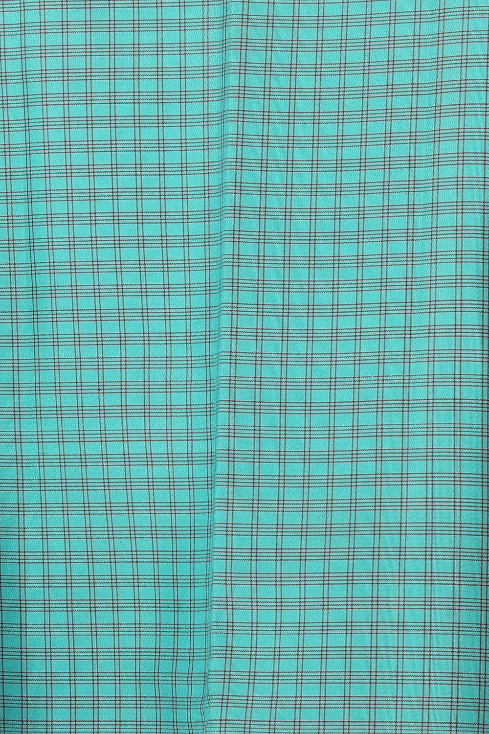 Image of Kanchipattu Check Pattern Blue Saree