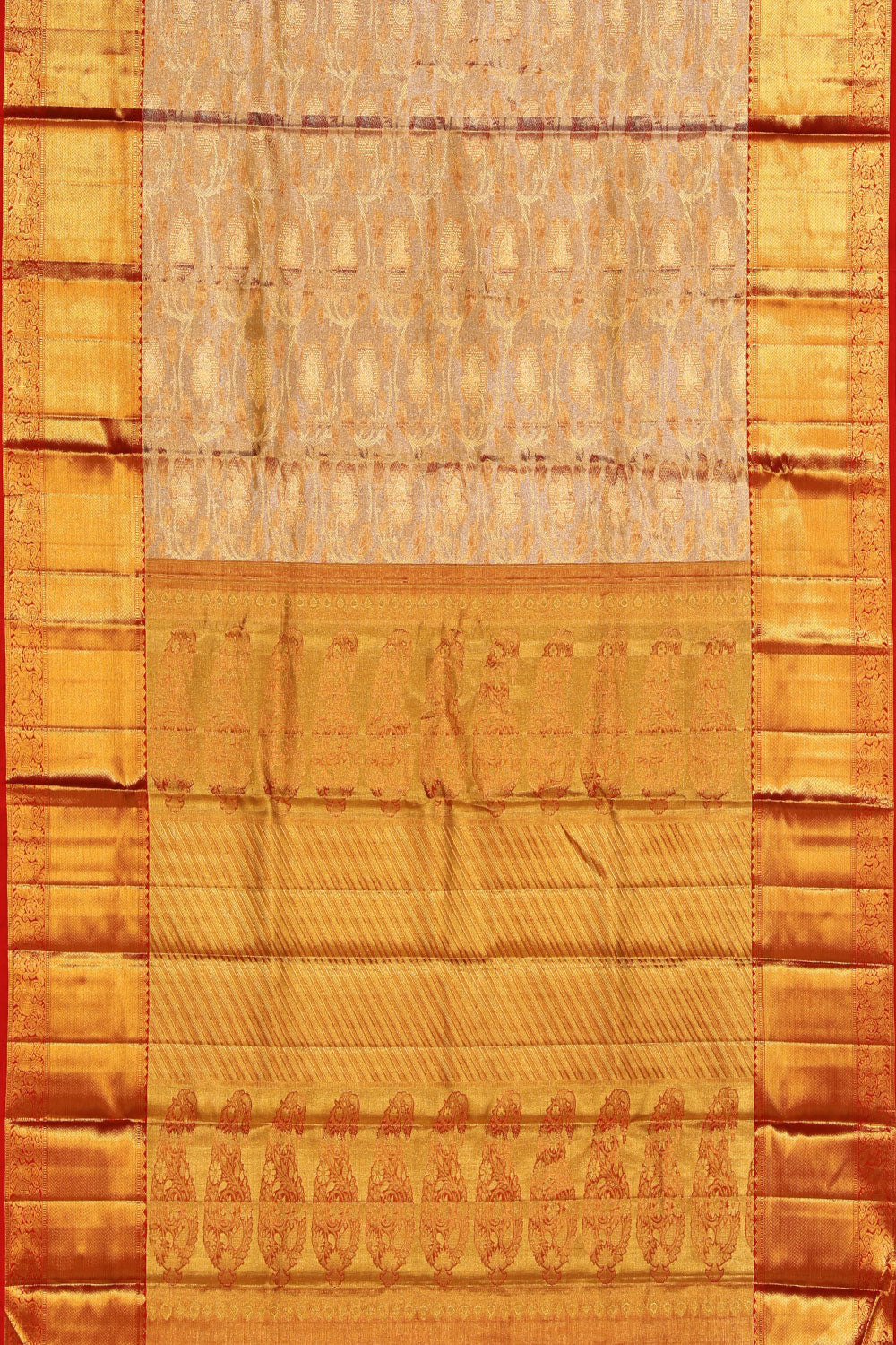 Image of Kanchipattu Tissue Brocade Gold Saree