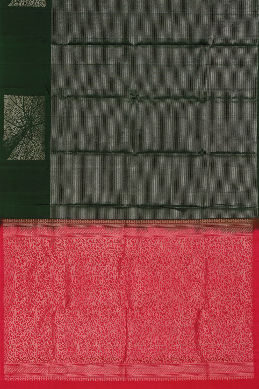 Image of Gorgeous Bottle Green Saree