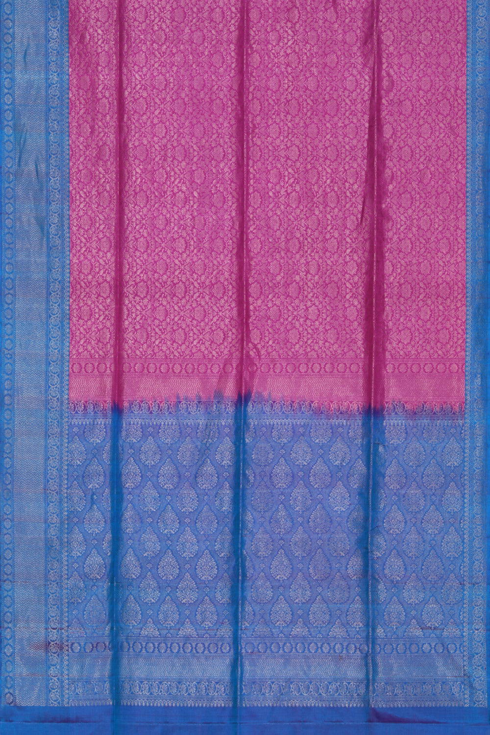 Collection of South Silk Magenta-Pink Saree in a gallery layout