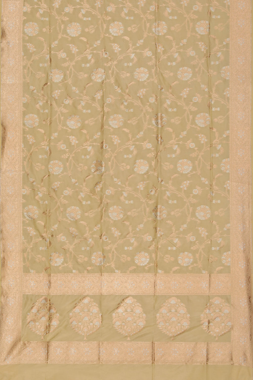 Image of Banarasi Silk Pista Green Saree