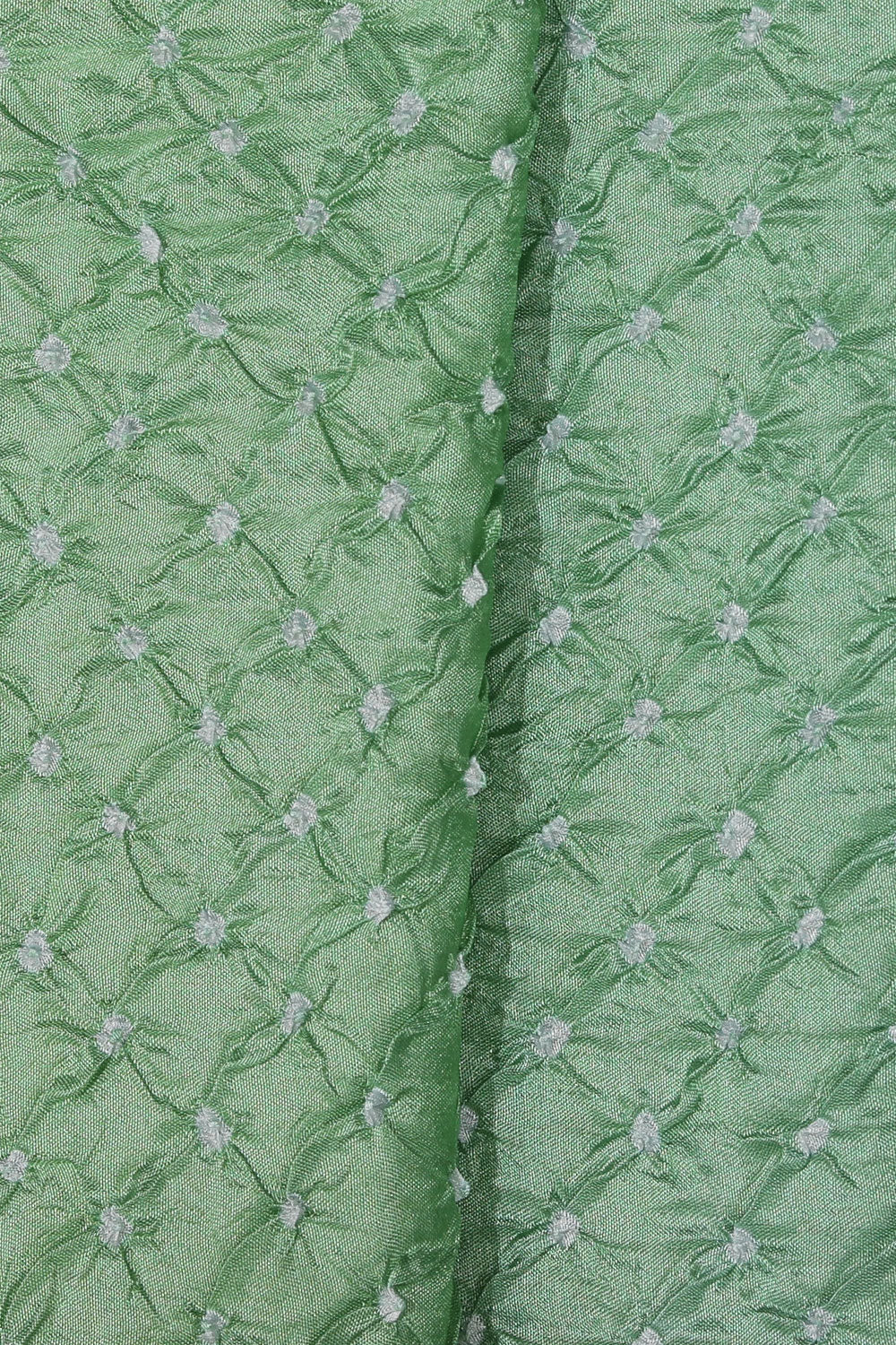 Collection of Bandhani Mint Green Saree in a gallery layout