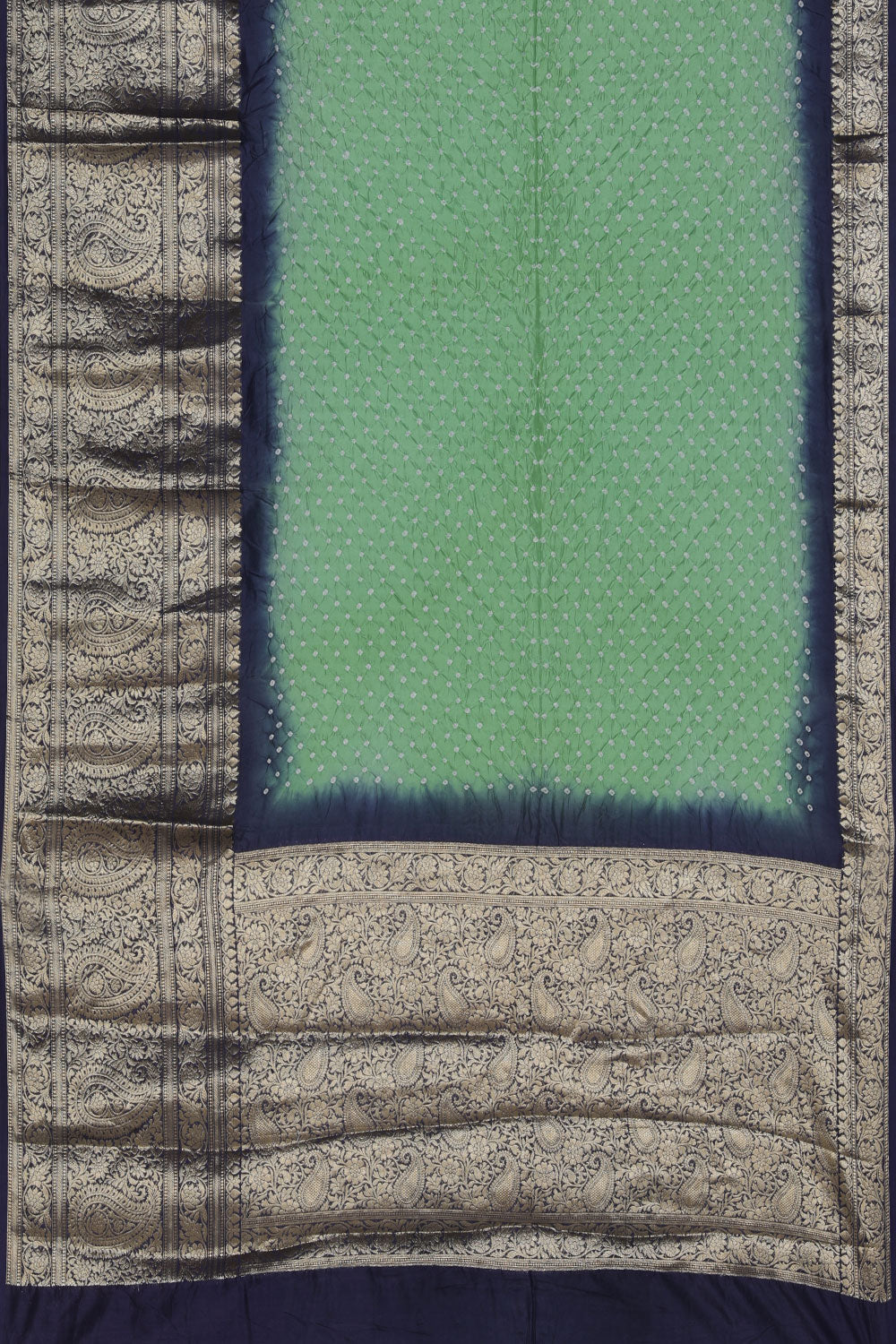 Collection of Bandhani Mint Green Saree in a gallery layout