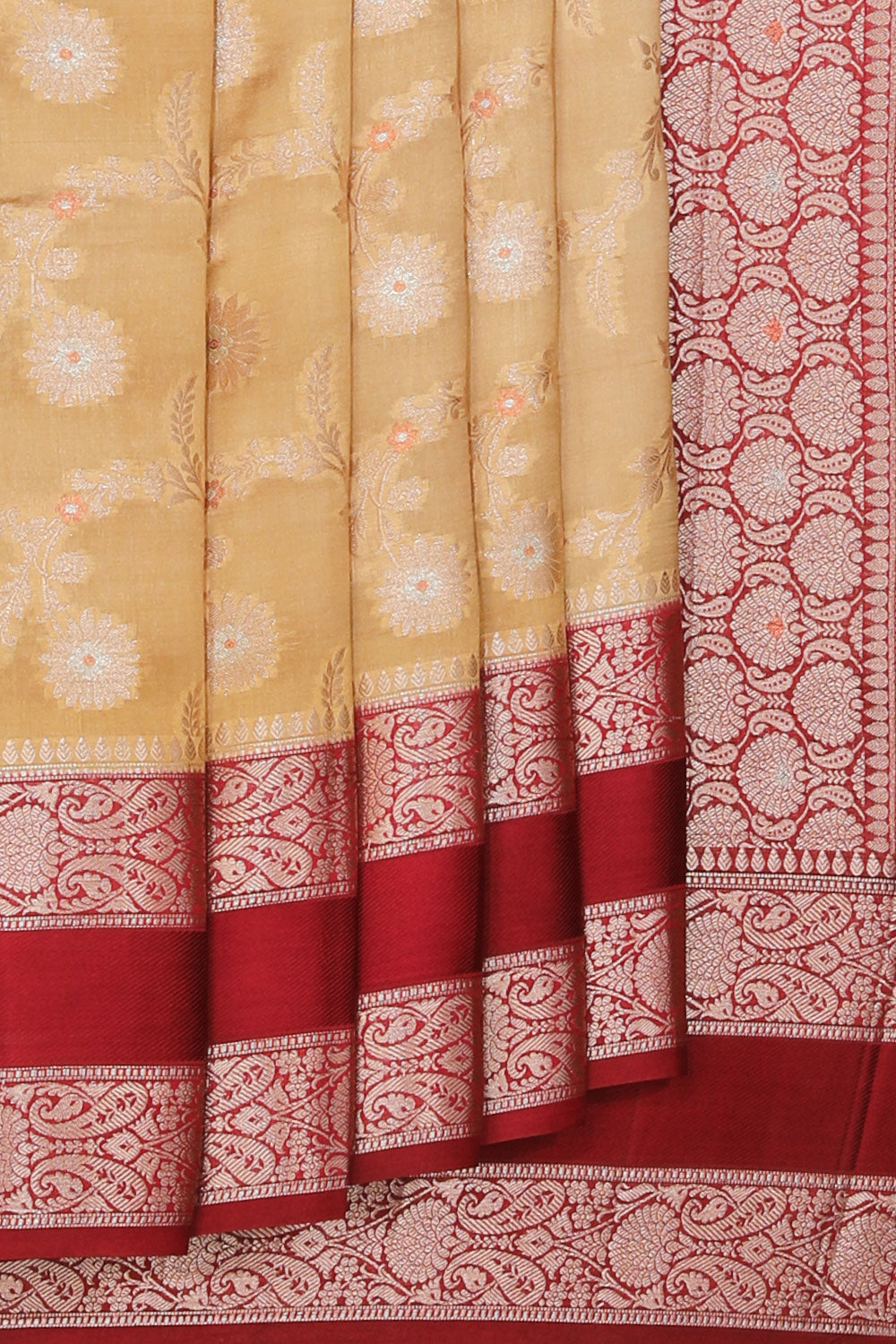 Collection of Banarasi Chiniya Beige Saree in a gallery layout