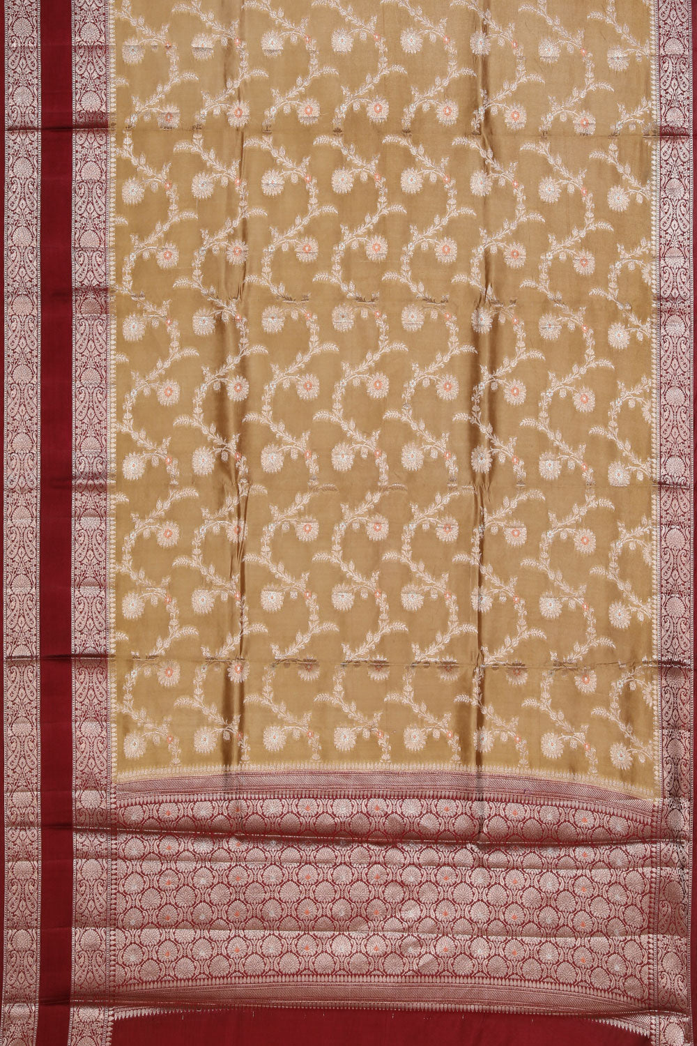 Collection of Banarasi Chiniya Beige Saree in a gallery layout